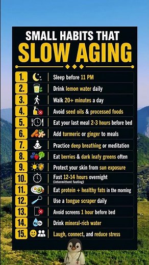 15 Small Daily Habits That Can Help Slow Aging Naturally | Healthy Lifestyle Tips