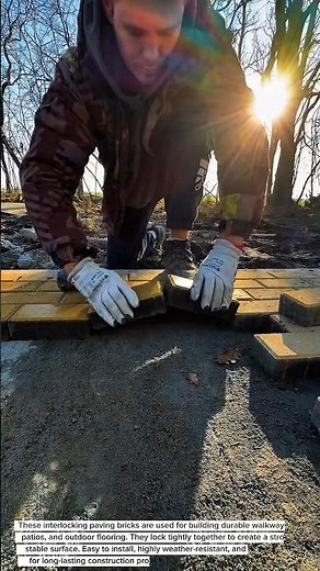 “Satisfying Interlocking Paving Brick Installation – Perfect Patio & Walkway Construction Tutorial”