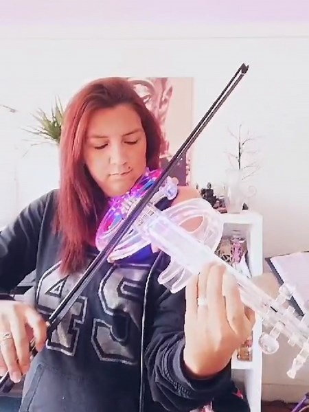 Watch Yinfente electric violin led Crystal Acrylic on Amazon Live