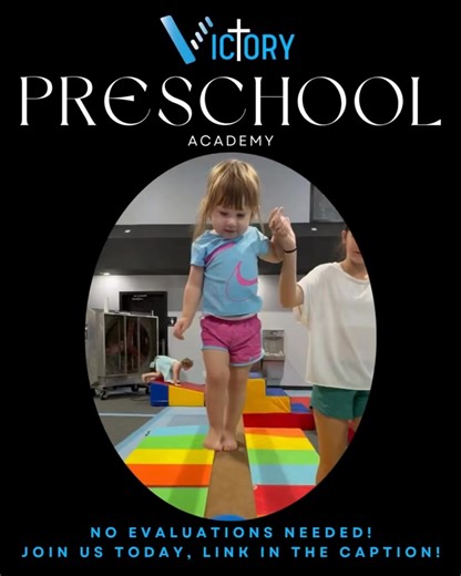✨ Preschool Academy Enrollment is OPEN! ✨ Our tiniest athletes (ages 2–4) can jump right in — no evaluations needed! Just sign up, show up, and let the fun begin. Join us for movement, confidence-building, and the sweetest early gymnastics skills! 🩵🖤 Enroll here: https://app.gostudiopro.com/apps/api_classes_resp.php?id=zaqlxajd29jd2685219b58f07709jasdklj21dx685219b58f07a&s=183110 | Victory Cullman