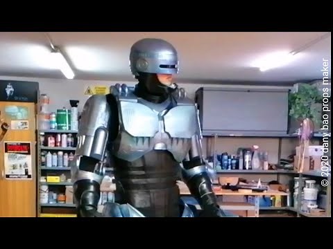 DANY BAO - robocop armor suit costume real opening of the thigh to extract the gun cosplay