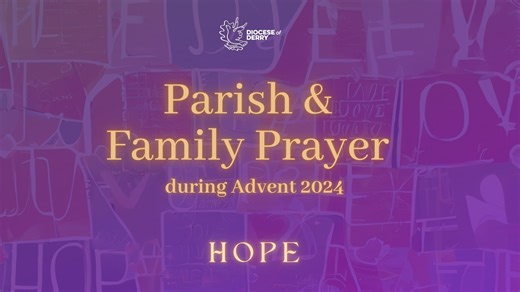 Theme: Hope Sunday, 1st December 2024 Family and parish prayer for Advent - The first candle is lit - Purple This short video has been created for the season of Advent. St Luke's Gospel of Sunday, 1st December read by Fr Peter O'Kane, Adult Faith Formation, Diocese of Derry with a short reflection. Music: O Comfort my People Soloist: Anne Marie Hickey Pianist: Aidan Watkins The family and parish prayer booklet for the season of advent can be downloaded at: https://www.derrydiocese.org/advent #Ad