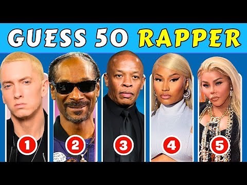 Can You Guess 50 Rappers by song | Ultimate Rap Quiz 🎤