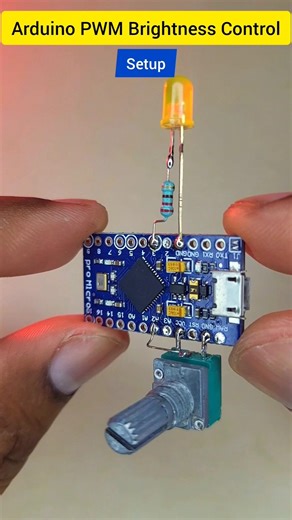 Arduino PWM brightness control 🔥 #CircuitStories #electronics #arduino #pwm