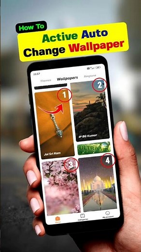 👆Lock Screen Automatic Wallpaper Changer ⚡ Wallpaper Automatic Change Settings #shorts