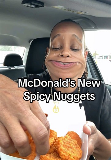 I tried McDonald’s New Spicy Nuggets today. Have ya’ll tried them yet? If so, what did you think? #mcdonalds #spicynuggets #foodreview