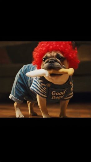 Dog Dressed as Chucky—Scary Cute!