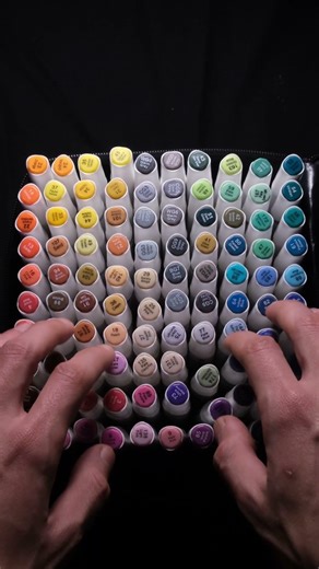 ASMR Alcohol Marker Sounds 🎨 Satisfying Marker Triggers #shortsvideo