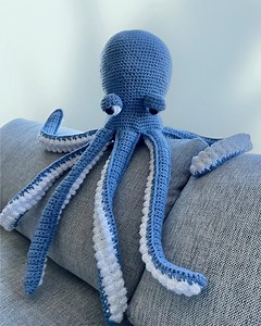 Large Crochet Octopus Plushie Life-sized Cotton Amigurumi Toy - Etsy