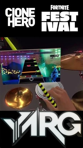 Control Fortnite Festival, Clone Hero, YARG Yet Another Rhythm Game using VR Drums Ult. on PC. #VR