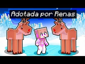 Baby Laysa was adopted by Christmas reindeer in Minecraft!