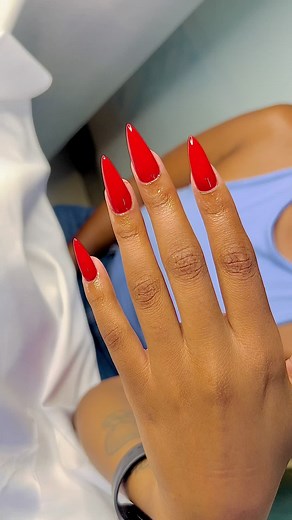 Gel Plain Red Nails Ideas 2024