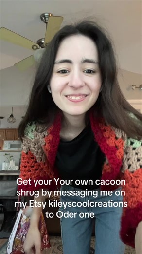 I just wanted to show you all this cocoon shrug I made last year if you guys would like to get one message me on Etsy to get your own in your own colors Etsy name is kileyscoolcreations