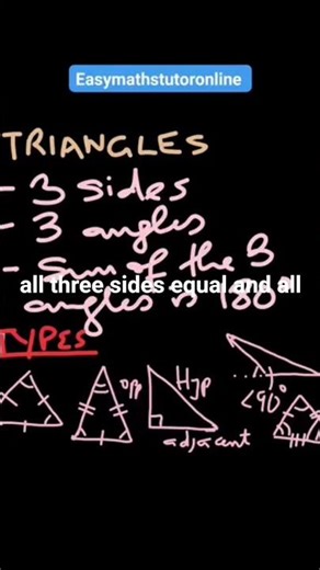 All you need to know about Triangles😌 #easymathstutor #triangles #viral #youtubeshorts