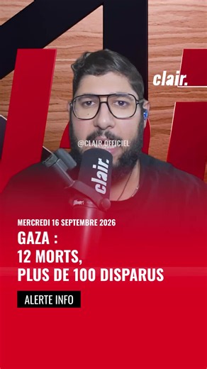 Gaza : 12 morts dont 5 enfants et plus de 100 personnes portées disparues #Gaza #Palestine #Actualite #MoyenOrient #Info