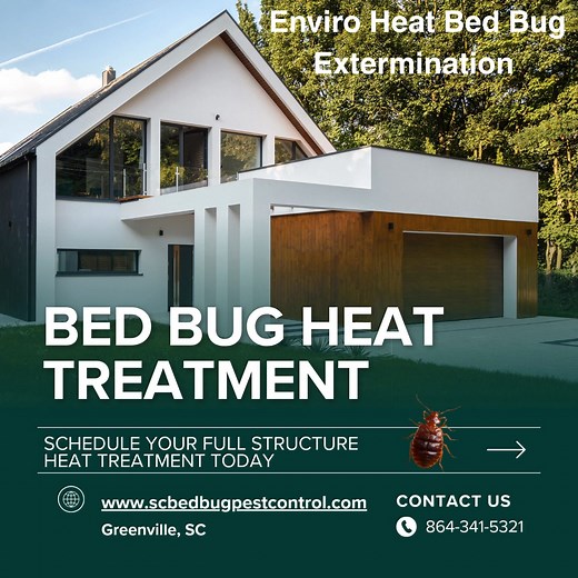 How Heat Treatment Works Heat Reaches Every Hiding Place. Bed bugs hide in walls, furniture, seams, and tiny cracks. Our heat system warms your home evenly, reaching every space — eliminating bed bugs from egg to adult in one treatment. No chemicals. No residue. Fully safe.  864-341-5321  www.scbedbugpestcontrol.com #EcoHeatTreatment #GreenvilleSC #EnviroHeat #BedBugSolutions #bedbugs #BEDBUGSCONTROL #bedbugspecialist | Enviro Heat Pest Control | Facebook