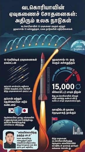 வடகொரியாவின் ஏவுகணைச் சோதனைகள்: அதிரும் உலக நாடுகள் | #வடகொரியா_ஏவுகணை #NorthKoreaMissile