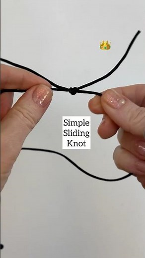 How to tie a sliding knot! Simple adjustable knot for bracelet or necklace #bracelet #diy #knot