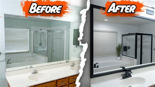 How to instantly elevate a bathroom mirror with this $40 hack // DIY Creators