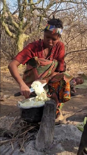 These tribal women wash all the unclean plates