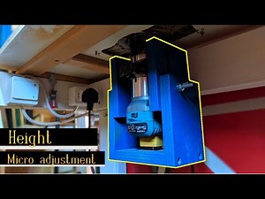 Palm router on the table saw (with height micro adjustment)