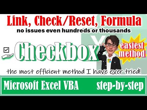 Easiest way to insert checkbox, check or reset all checkboxes🔥checkbox in formula #excel #vba