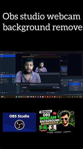 obs studio webcam background remove #nogreenscreen #backgroundremoval
