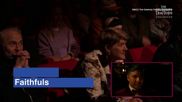 Moment the banished Faithfuls learn comedian Alan Carr was a Traitor