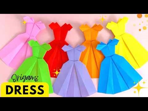 Easy Origami Paper Dress 👗 | Amazing DIY Paper Dress in 2 Minutes! Step by Step-by-step Tutorial