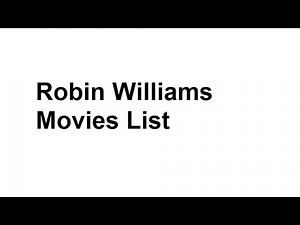 Robin Williams Movies List - Total Movies List