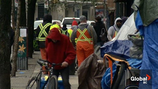 As the city continued its decampment of East Hastings Street in Vancouver's Downtown Eastside for the fifth straight day, a growing chorus of voices is questioning the action. Grace Ke reports. More: https://trib.al/80pyQ7H | Global BC