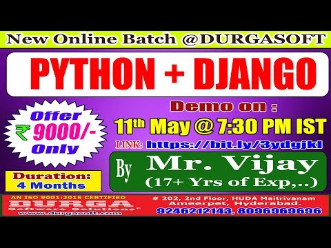PYTHON + DJANGO Online Training @ DURGASOFT