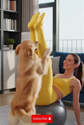 Yoga with My Dog! Funniest Pet Ever 😂 #doglover #doglife #goldenretreivers #cutepets #adorably