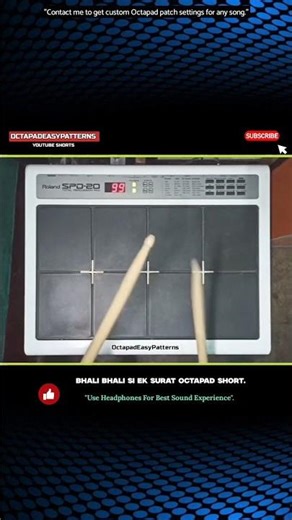 Bhali Bhali Si Ek Surat - Octapad Cover 🥁 | Retro Vibes #Short #Spd20