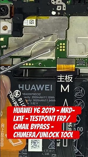 Huawei y6 2019 - mrd-lx1f - testpoint frp/gmail bypass - chimera/unlock tool