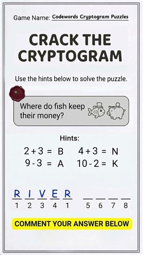 Day 31 of Daily Cryptogram 🧠Can you crack it? 🔍Drop your answer below 👇