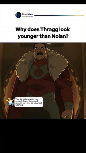 Why does thragg look younger than Nolan? #invincibleseason4 #invincible #viltrumites #thragg