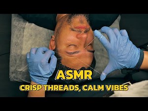 Gentle ASMR Eyebrow Shaping & Threading | Relaxing Hair Removal for Smooth Skin
