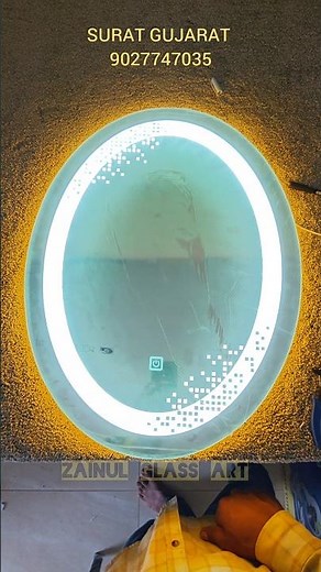 How To Make LED Light Touch Sensor Mirror At Home |Light Wala Seesha Kaise Banaye| zainul Glass art.
