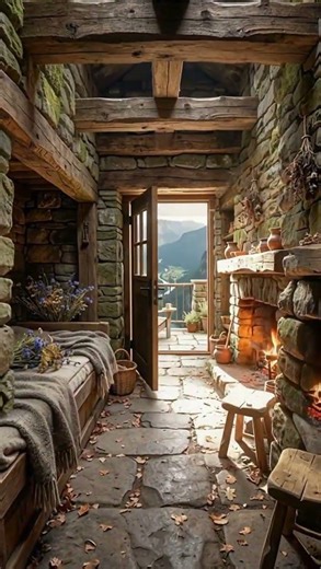 Hidden Mountain Cabin View 🏔️🔥 | Cozy Escape You Wish Was Real