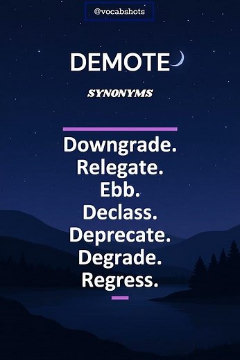 DEMOTE Meaning | Synonyms | Usage | Vocab Shorts #vocabshots
