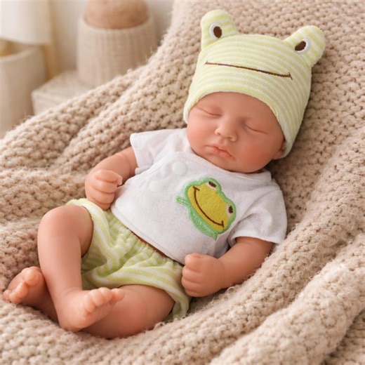 12 Inch Reborn Lifelike Baby Doll, Silicone Like Real Feel, Soft Body Cuddle Toy
