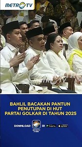 Bahlil Bacakan Pantun Penutupan Di Hut Partai Golkar Di Tahun 2025 #shorts