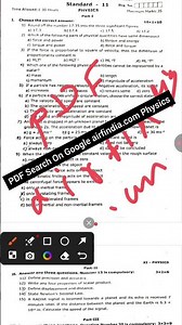 11th Physics First Mid Term Test Question Paper 2026 | Class 11 Physics 1st Mid Term Exam Paper