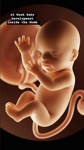 20 Week Baby Development Inside the Womb | Halfway Pregnancy Milestones #pregnancy #baby #shorts