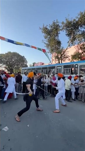 🔥 Gatka power at Hola Mohalla. #viral #gatka #holamohalla #sikhism #anandpursahib #sangat #culture