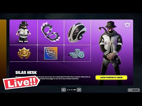 🔴 *NEW* CREW SKIN FORTNITE ITEM SHOP LIVE Today! (Fortnite Chapter 5)