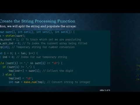 Splitting a String with Digits into Multiple Arrays of Digits in C Programming