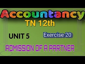 TN 12th accounts chapter 5 || Exercise 20