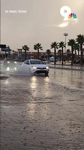 El Paso sees heavy rain, flooding along roads